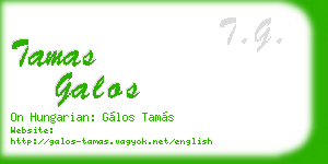tamas galos business card